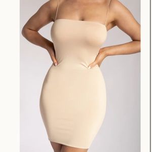 Meshki Nude Mini Bodycon Dress